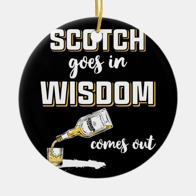 Funny Scotch Scottish Whiskey Keramik Ornament (Vorne)