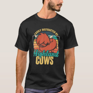 Funny Scotland Farm Animal Bauer Retro Highland C T-Shirt