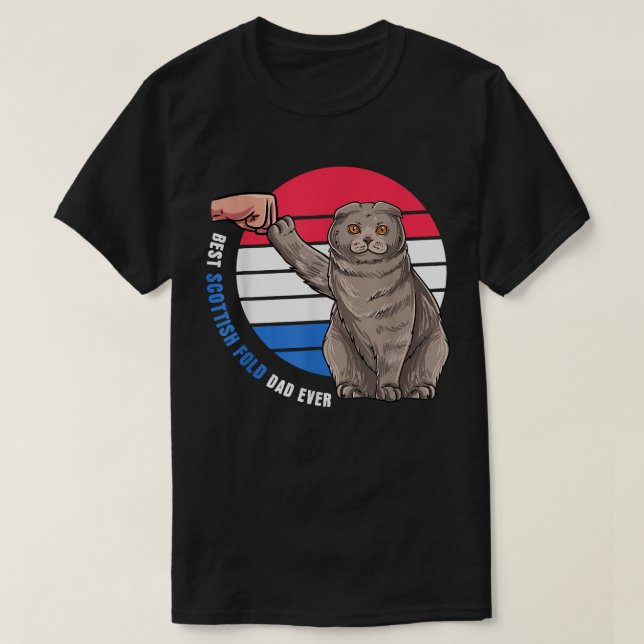 Funny Scottish Fold Cat Owner Best Scottish Fold D T-Shirt (Design vorne)