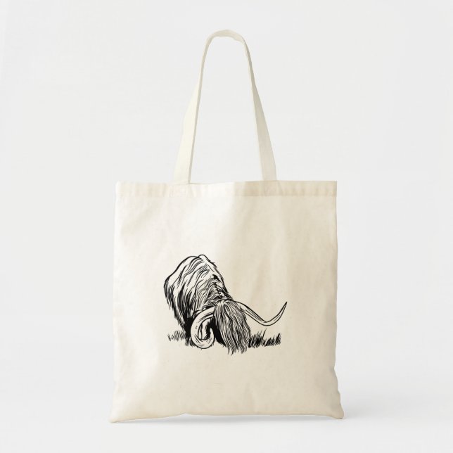 Funny Scottish Highland Cow Tragetasche (Vorne)