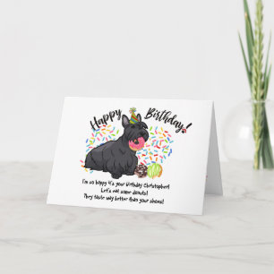 Funny Scottish Terrier Pet Dog Birthday Card Einladung
