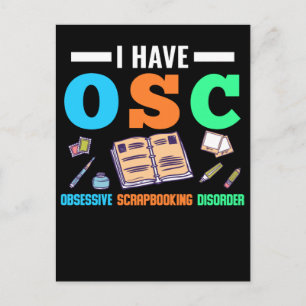 Funny Scrapbooking Störung Crafty Book Lover Postkarte