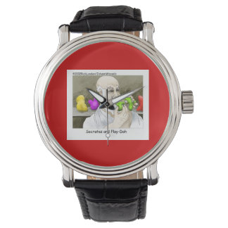 Funny Scrates & Plato Unisex Watch Armbanduhr
