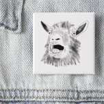 Funny Screaming Goat Drawing Quirky Button<br><div class="desc">Dieses witzige Ziegenkunst-Neuheit-Abzeichen-Design wird Ihnen ein Lächeln ins Gesicht bringen. Ändern Sie die Hintergrundfarbe nach Ihrem Geschmack, fügen Sie Ihre eigenen Worte, um dieses humorvolle Ziegen-Abzeichen zu personalisieren. Die meisten Menschen wählen das Ziegenleben nicht aus, das Ziegenleben wählt es aus. Hier haben Sie die Möglichkeit, Ihren Kollegen und Freunden ein...</div>