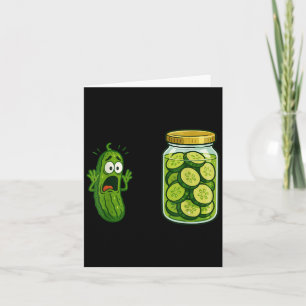 Funny Screaming Pickle Jar Cucumber Joke Meme Humo Karte