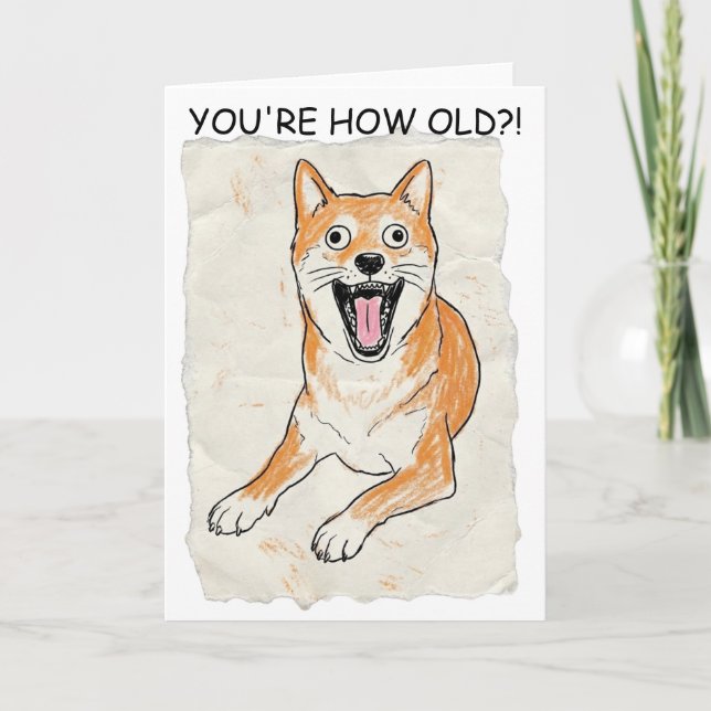 Funny Screaming Shiba Inu - Internal Chaos Crayon  Karte (Vorderseite)