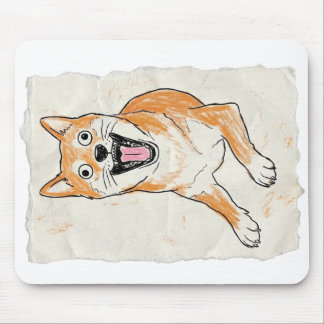 Funny Screaming Shiba Inu - Internal Chaos Crayon  Mousepad