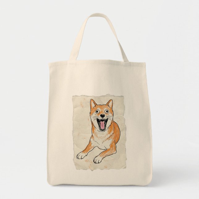Funny Screaming Shiba Inu - Internal Chaos Crayon Tragetasche (Vorne)