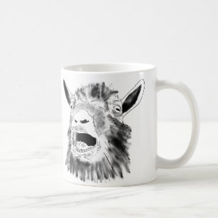 Funny Screend Ziege Zeichnend Quirky Tierkunst Tasse