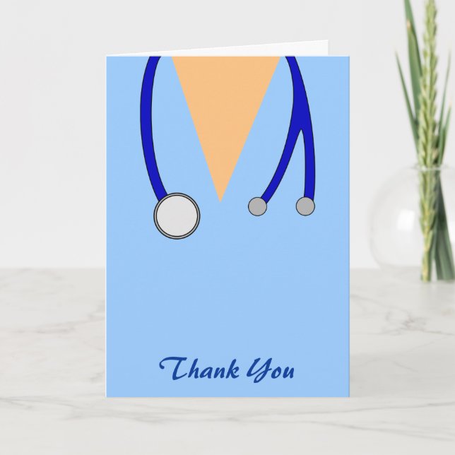 Funny Scrubs Nurses Whimsical Thank You Dankeskarte (Vorderseite)
