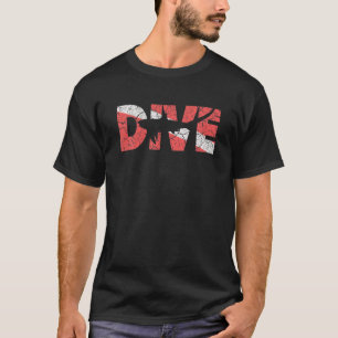 Funny Scuba Diver Dreher Hai Tauchen Vintag Di T-Shirt