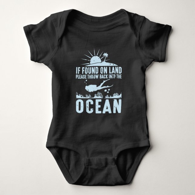 Funny Scuba Diver Geschenk Schwimmen Passion Baby Strampler (Vorderseite)