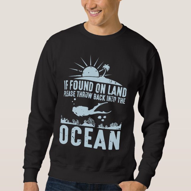 Funny Scuba Diver Geschenk Schwimmen Passion Sweatshirt (Vorderseite)