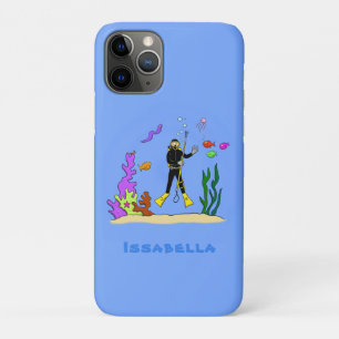 Funny Scuba Diver und Fischarten Cartoon Case-Mate iPhone Hülle