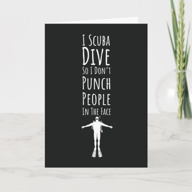Funny Scuba Diving Cards Diver Snorkeling Humor Karte (Vorderseite)