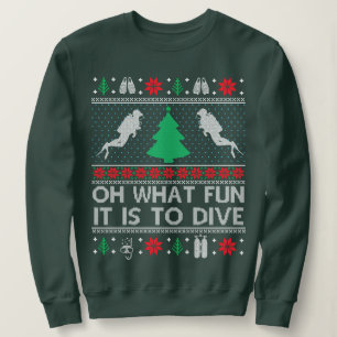 Funny Scuba Diving Diver Ugg Weihnachten Weihnacht Sweatshirt