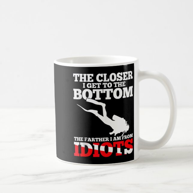 Funny Scuba Diving Flag Dive Quote Scuba Diver Gif Kaffeetasse (Rechts)