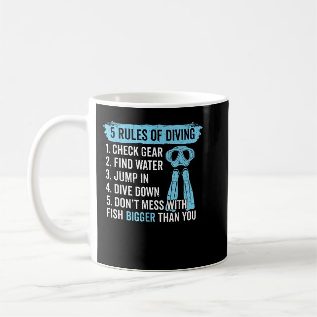 Funny Scuba Diving s Men Taucherinnen Buddi Kaffeetasse (Links)