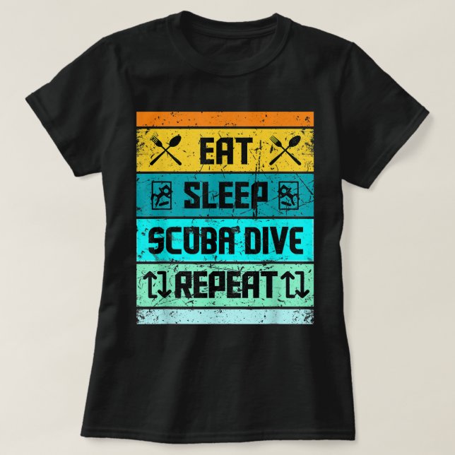 Funny Scuba Diving Ts für Männer Frauen Kinder Scu T-Shirt (Design vorne)