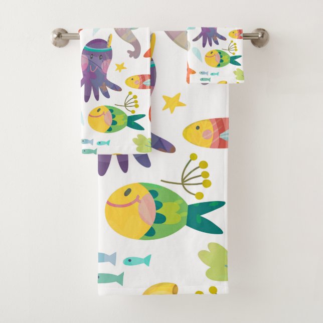 Funny Sea Animals Badhandtuch Set (Insitu)