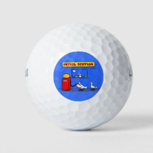 Funny Sea Gulls Cartoon Spaß Golfball