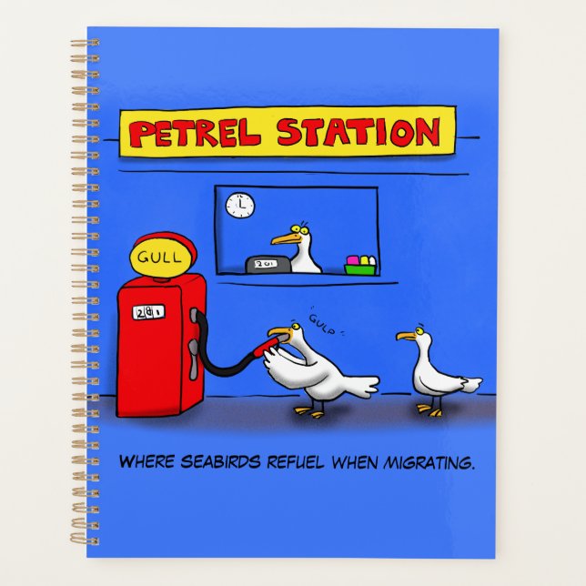 Funny Sea Gulls Cartoon Spaß Planer (Vorderseite)