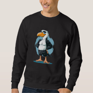 Funny Seabird in Summer Body Form und schwimmen Tr Sweatshirt
