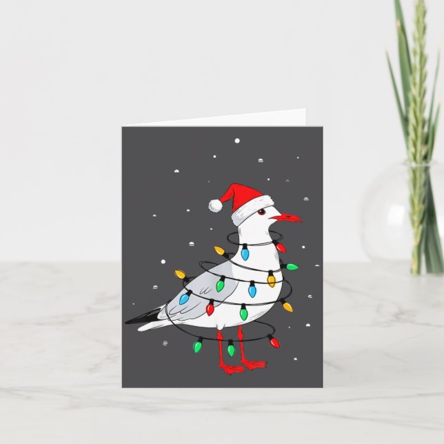 Funny Seagull Bird Christmas Animal Lover  Karte (Vorderseite)