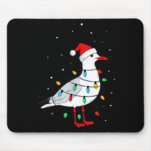 Funny Seagull Bird Christmas Animal Lover  Mousepad (Vorne)