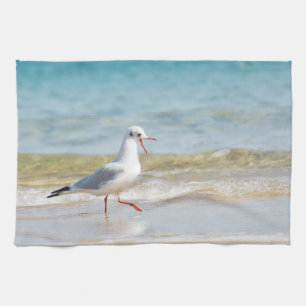 Funny Seagull Geschirrtuch