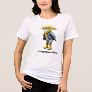 Funny Seagull in Rain Boots - Beach Spaß Tri-Blend Shirt