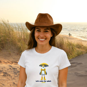 Funny Seagull in Rain Boots - Beach Spaß Tri-Blend Shirt