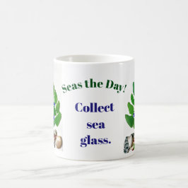 Funny "Seas the Day! Meerglas sammeln." Baum Kaffeetasse