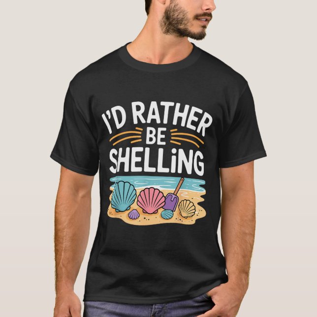 Funny Seashell Design For Men Women Sea Shell Seas T-Shirt (Vorderseite)