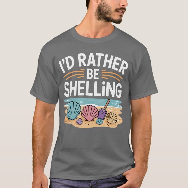 Funny Seashell Design for Men Women Sea Shell Seas T-Shirt (Vorderseite)