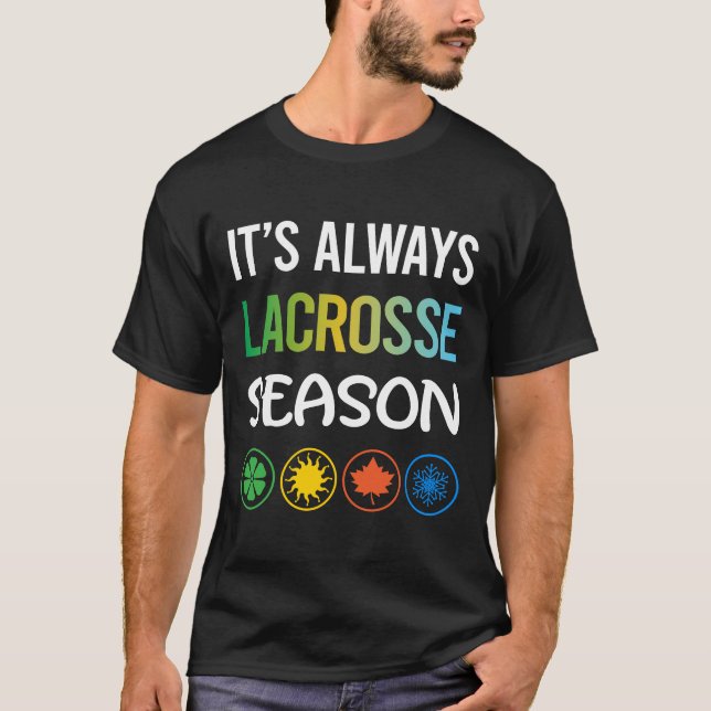 Funny Season Lacrosse T-Shirt (Vorderseite)
