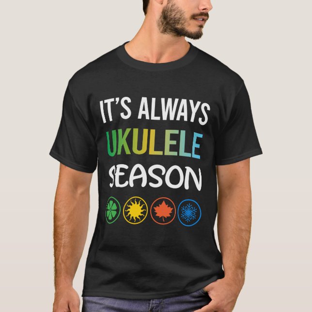 Funny Season Ukulele T-Shirt (Vorderseite)