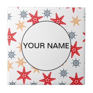 Funny Seastes und Steerwheels Muster Fliese