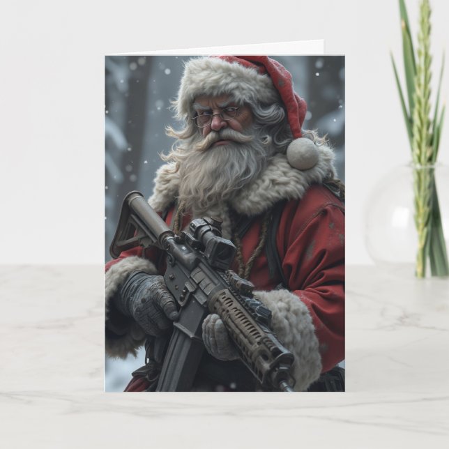 Funny Second Amendment Weihnachten Karte (Vorderseite)