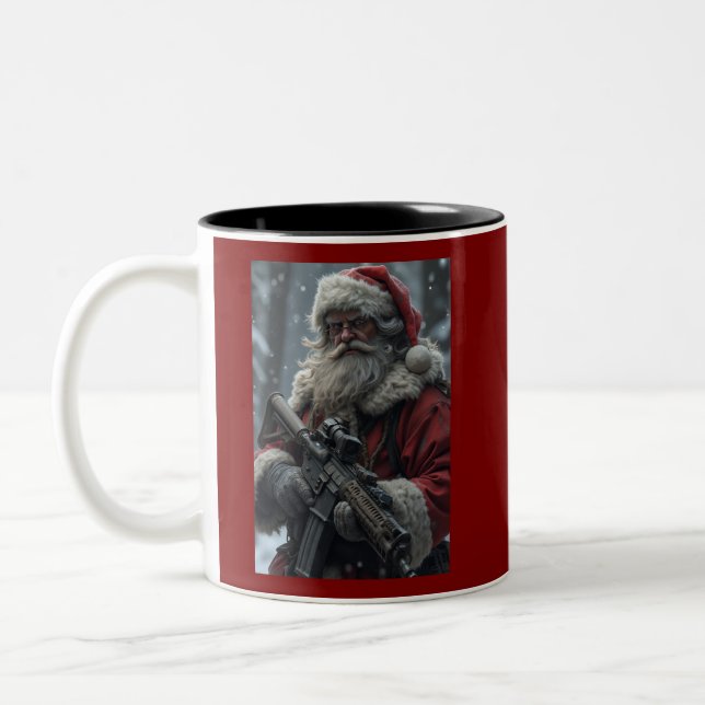 Funny Second Amendment Weihnachten Zweifarbige Tasse (Links)