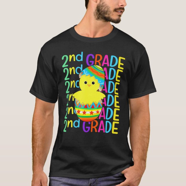 Funny Second Grade Hühnerkuppe Das Ei Ostern Da T-Shirt (Vorderseite)
