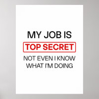 Funny Secret Job Tasse - "Mein Job ist geheim, nic