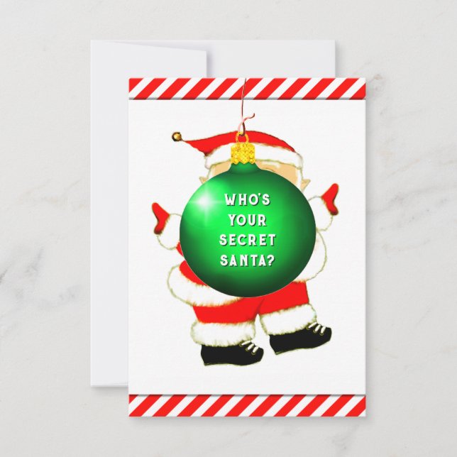 Funny Secret Weihnachtskarte Einladung (Vorderseite)