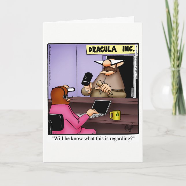 Funny Secretary Spaß GrußkarteSpectickles Dankeskarte (Vorderseite)