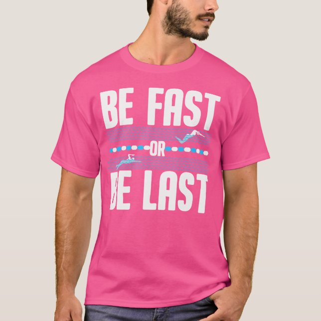 Funny sei schnell oder sei Cooler Badespass T-Shirt (Vorderseite)