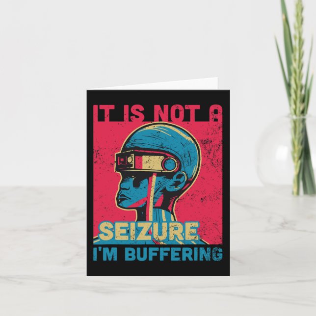 Funny Seizure - Lila Band für Epilepsie Awarene Karte (Vorderseite)