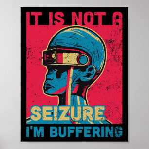 Funny Seizure - Lila Band für Epilepsie Awarene Poster