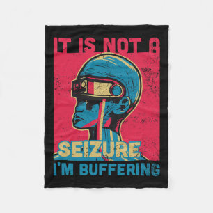 Funny Seizure - Lila Schleife für Epilepsie Awaren Fleecedecke