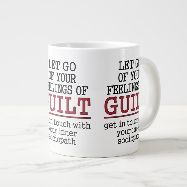 Funny Self-Knowledge-Tasse Jumbo-Tasse (Vorderseite Rechts)