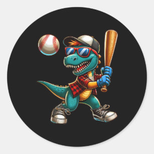 Funny Sell Dinosaur Boy Player Sport Liebe T-rex G Runder Aufkleber